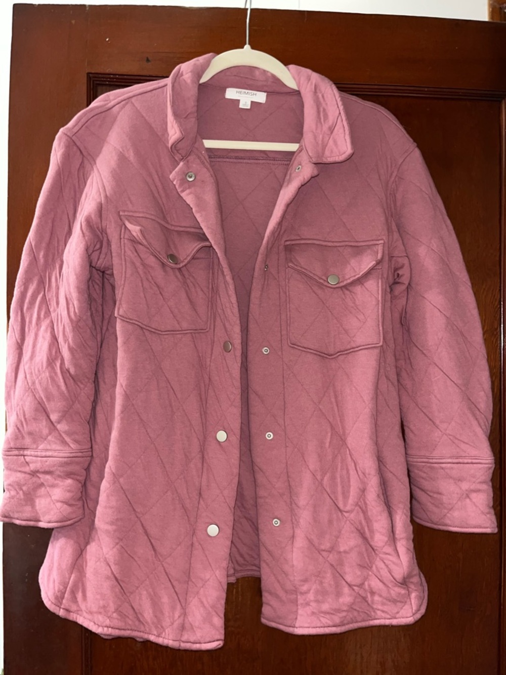 Quilted Pink Shacket Jacket